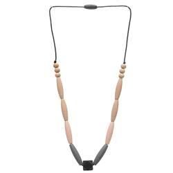 Chewbeads Bedford 100% Silicone & Wood Teething Necklace