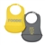 100% Silicone Bib with crumb catcher (set of 2). No bpa, phthalates, or lead. Rolls up easily for travel.