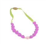 Juniorbeads Spring Heart 100% Silicone Glow in the Dark Beaded Necklace