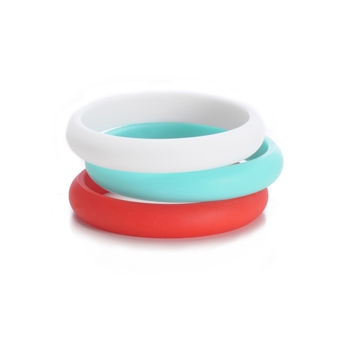 Silicone Chew Biting Flower Bracelet Baby Teething Teether Bangle Chewy Beads SI 